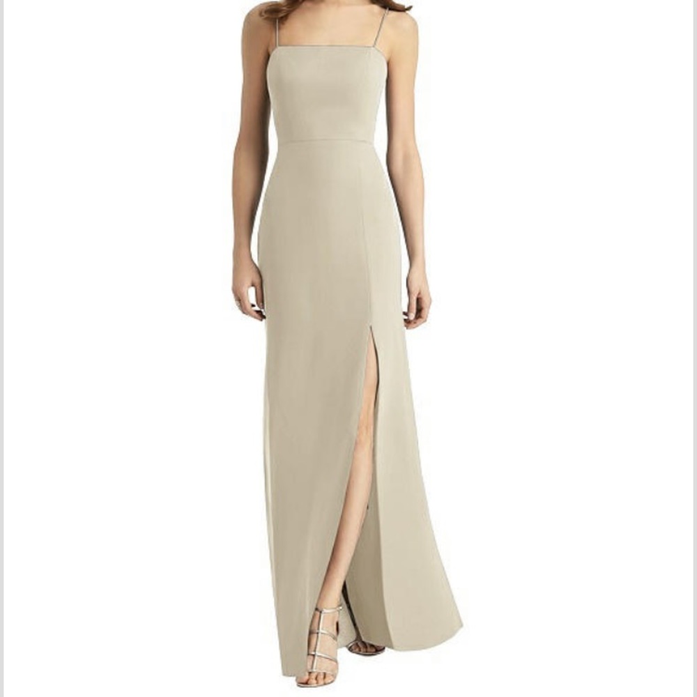 Size 4 NWT champagne Dessy bridesmaids dress